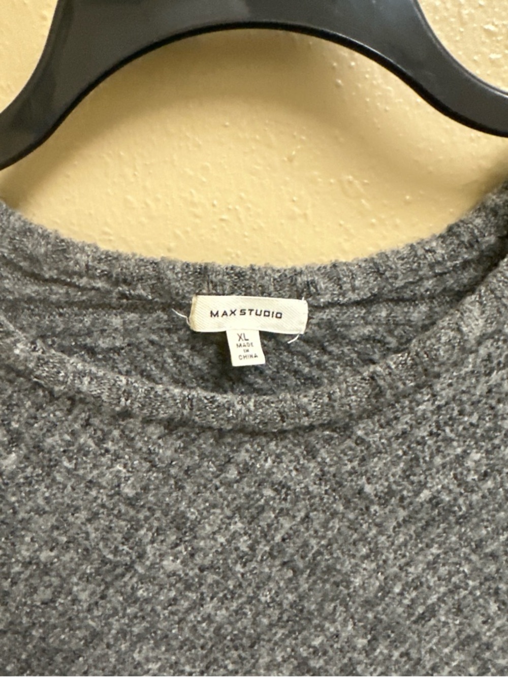Max Studio Gray Textured Knit Sweater